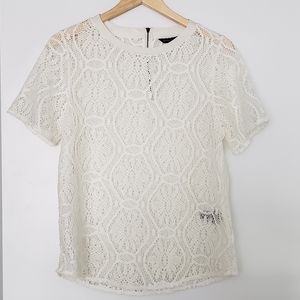 Banana Republic white knit top